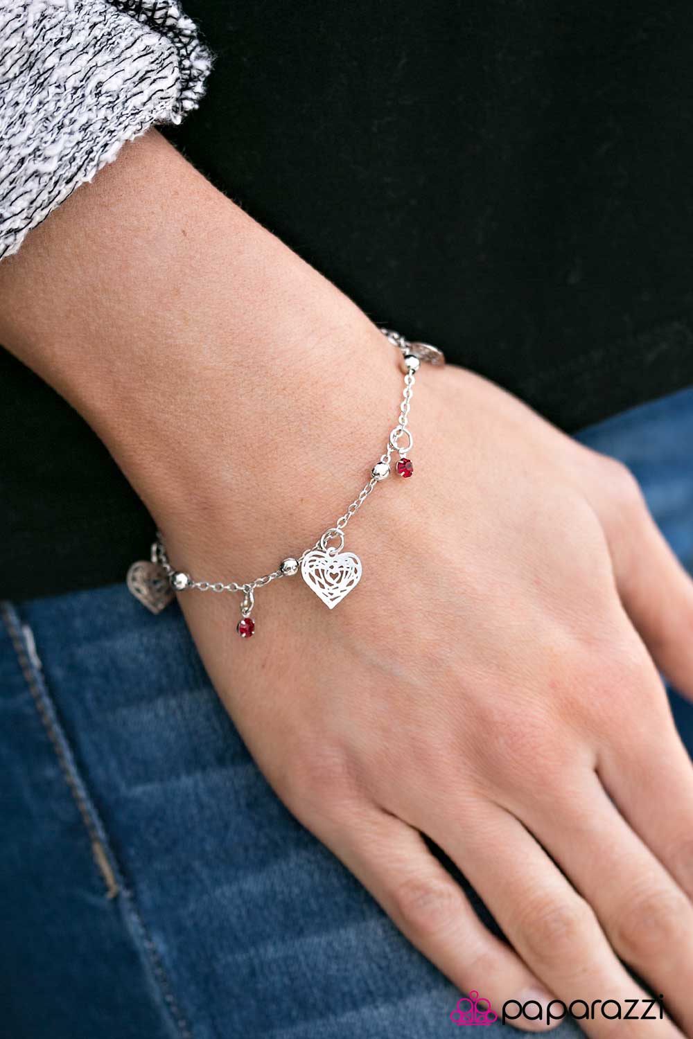 Foolish Hearts - Red Paparazzi Bracelet