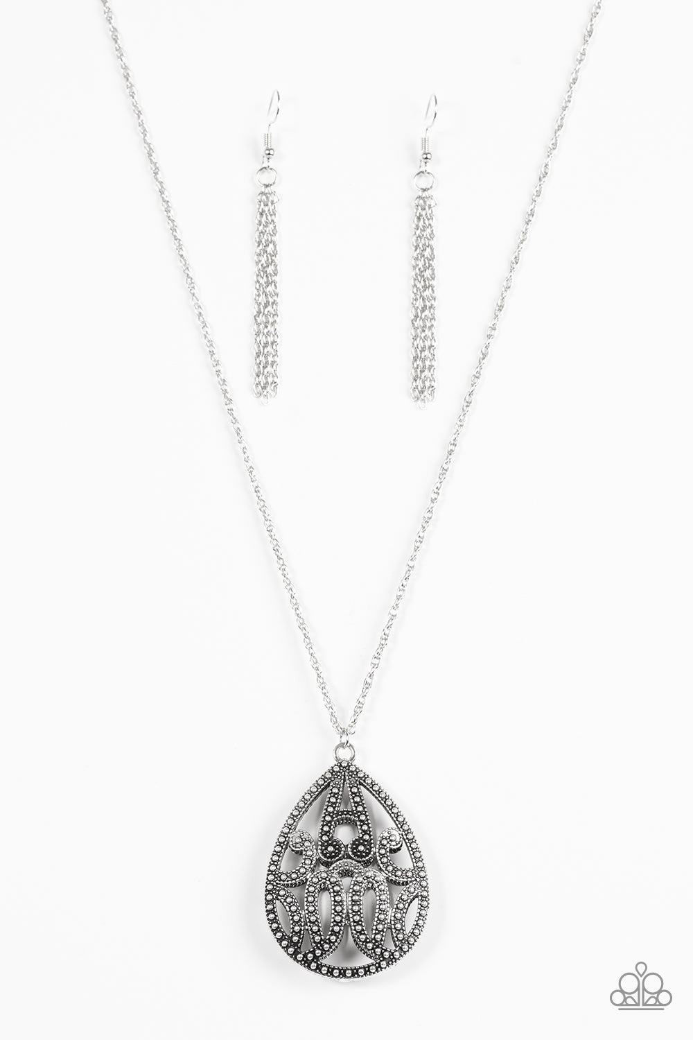 TEARDROP-Dead Gorgeous - Silver Necklace