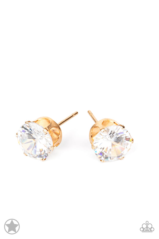 Just In TIMELESS - Gold Paparazzi Earring