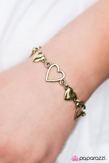 HEART To Handle - Brass Paparazzi Bracelet
