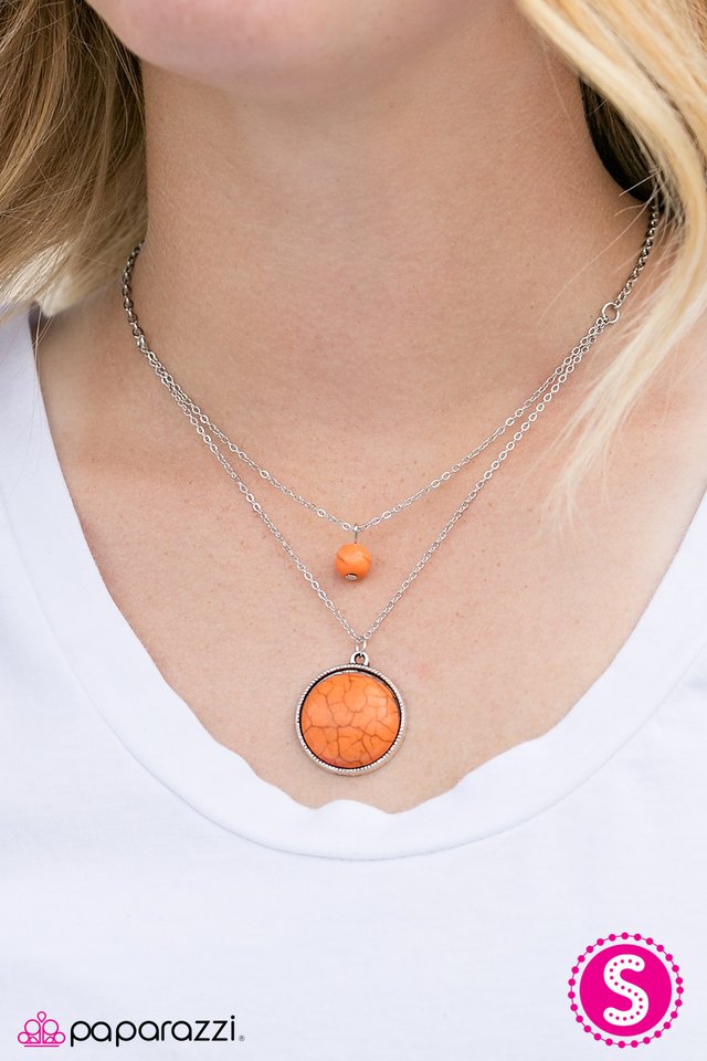 Sandstone Skies - Orange Necklace