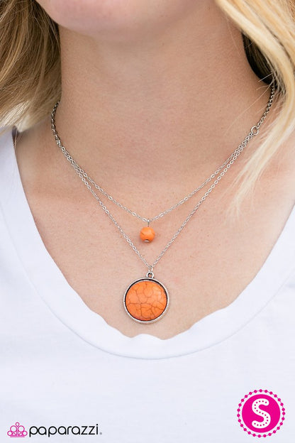 Sandstone Skies - Orange Necklace