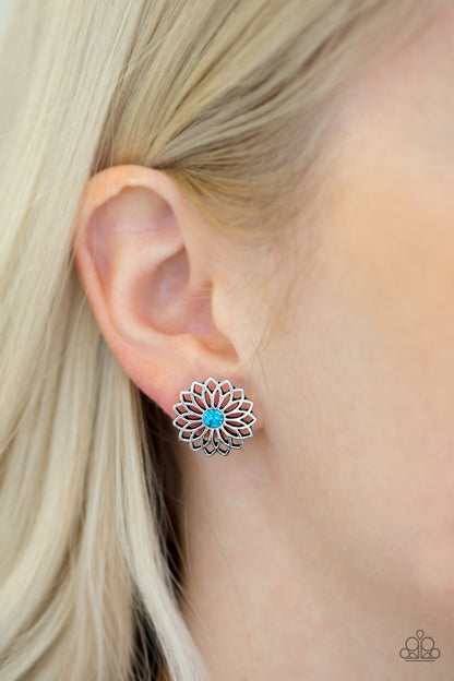 Floral Fleek - Blue Post Earring