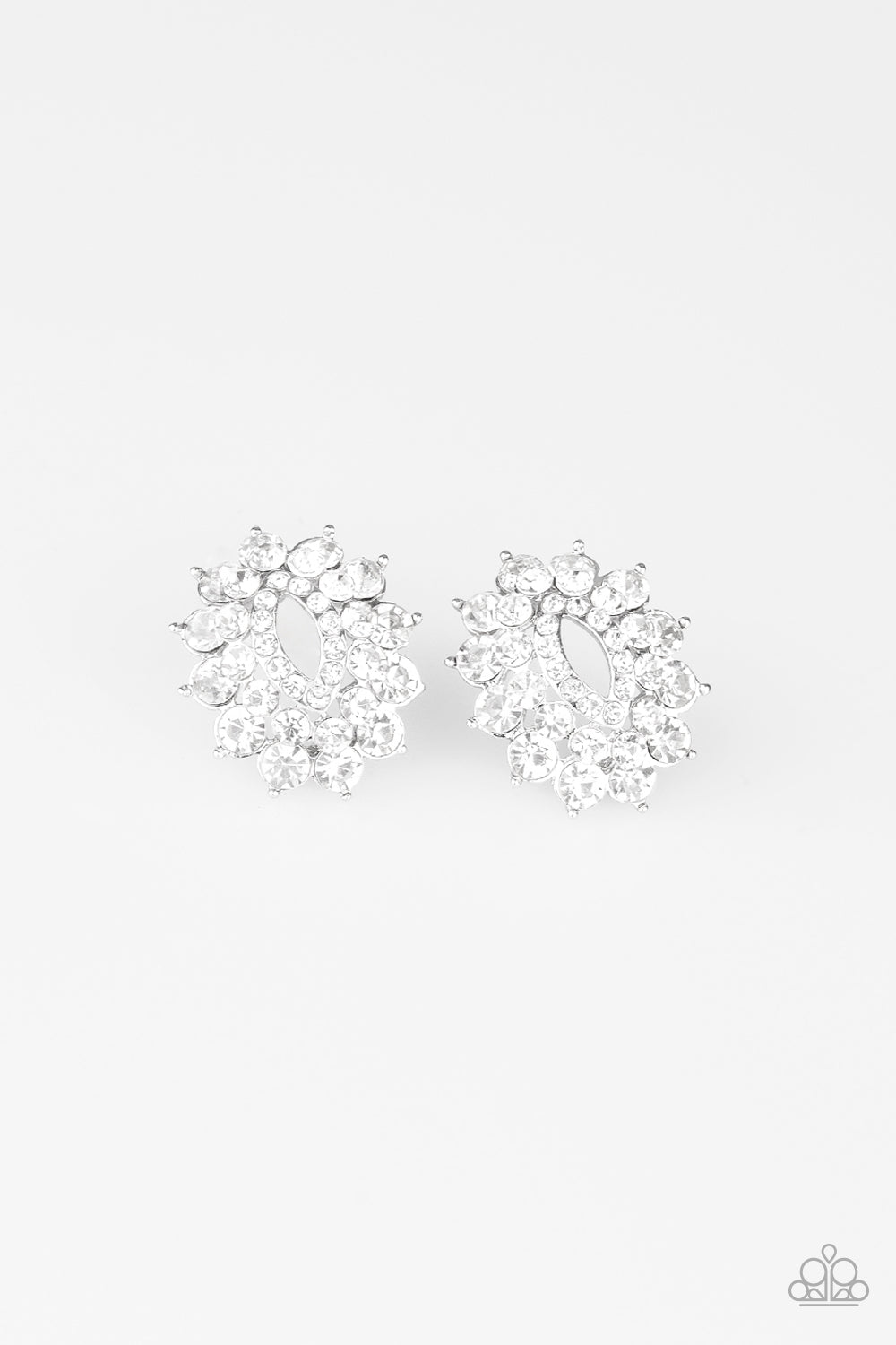 Brighten The Moment - White Paparazzi Earring