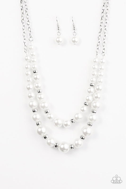 Pearly Perfectionist - White Paparazzi Necklace