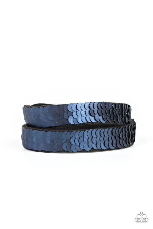 Under The Sequins - Blue Paparazzi Bracelet