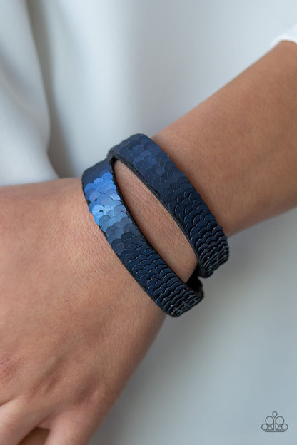 Under The Sequins - Blue Paparazzi Bracelet