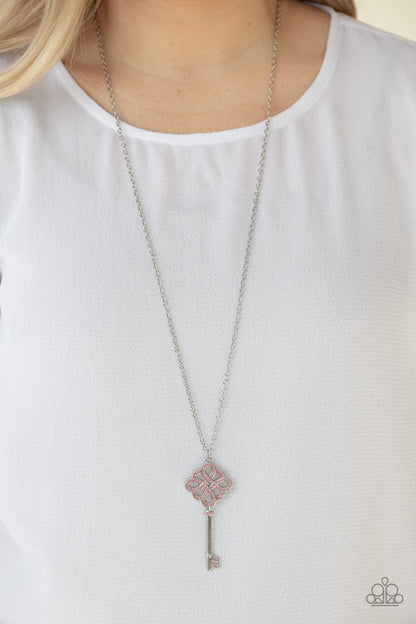 Unlocked - Pink Necklace