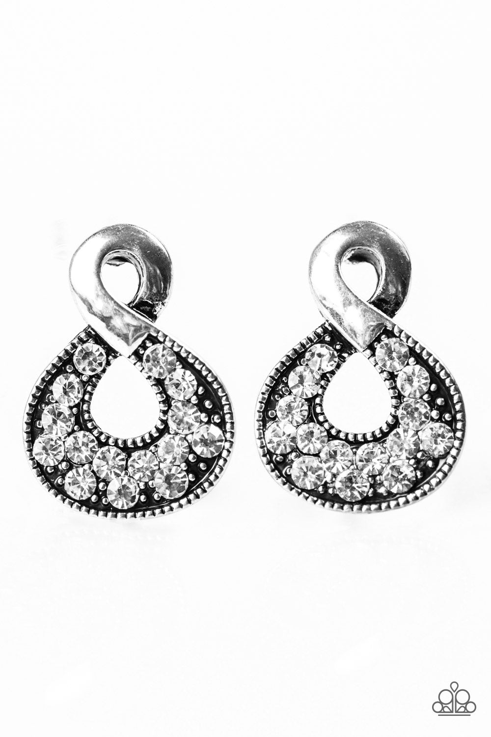Waiting For Tomorrow - White Paparazzi Earring