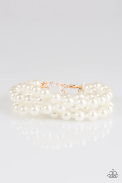 Work The BALLROOM - Gold Paparazzi Bracelet