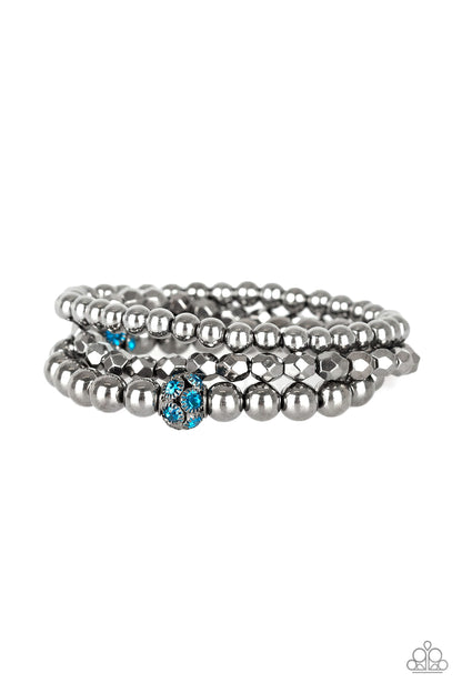 Noticeably Noir - Blue Paparazzi Bracelet