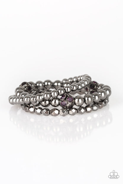 Noticeably Noir - Purple Paparazzi Bracelet