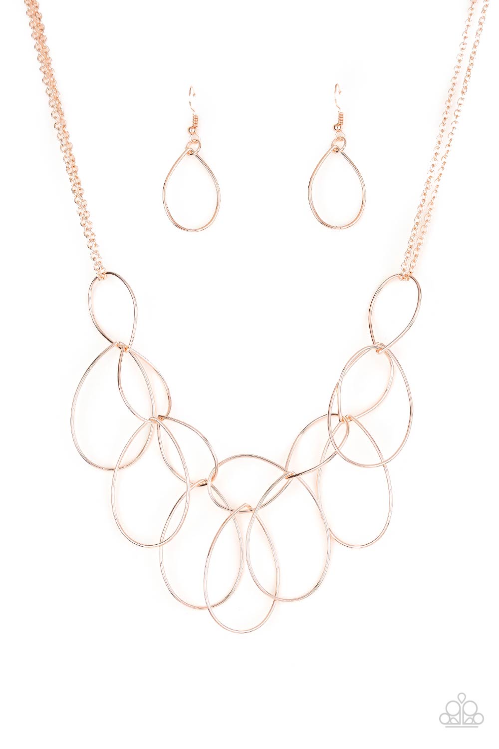 Top-TEAR Fashion - Rose Gold Paparazzi Necklace