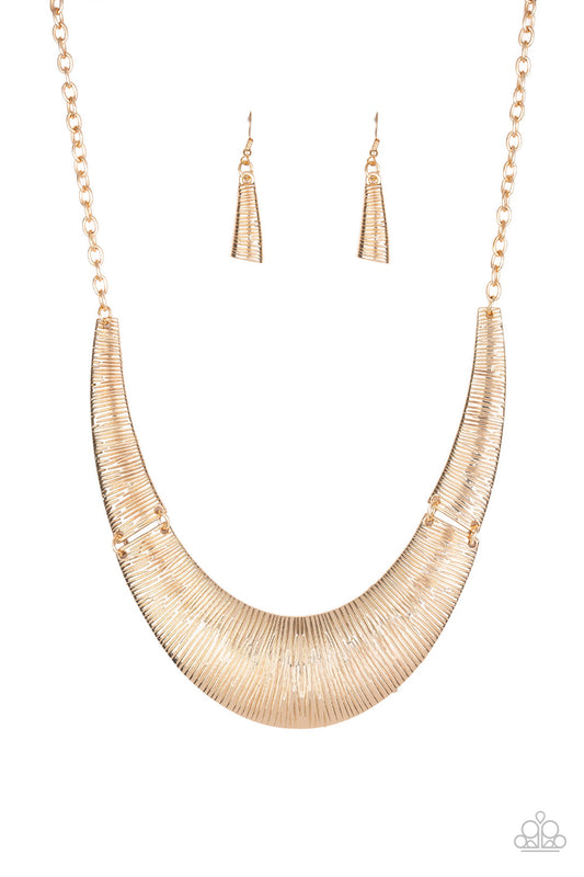 Feast or Famine - Gold Paparazzi Necklace