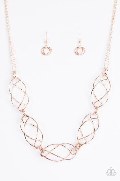 Burst Into Flames - Rose Gold Necklace
