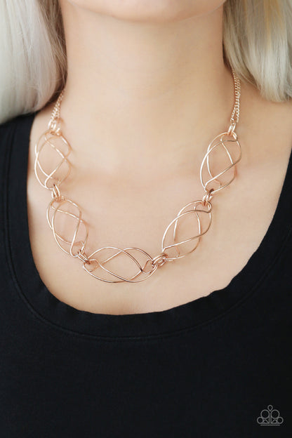 Burst Into Flames - Rose Gold Necklace