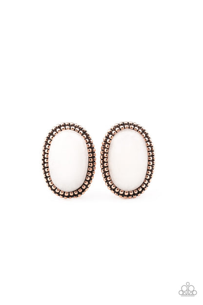 Shiny Sediment - Copper Paparazzi Earring