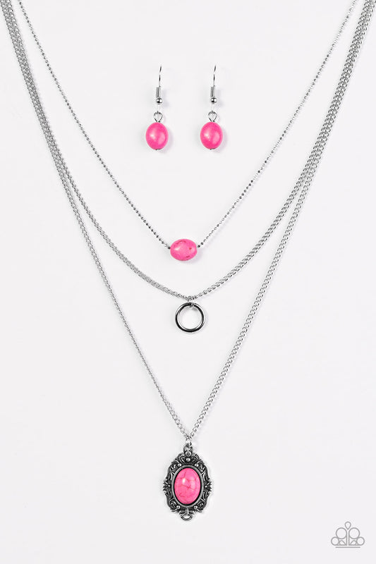 Canyon Cavalier - Pink Necklace