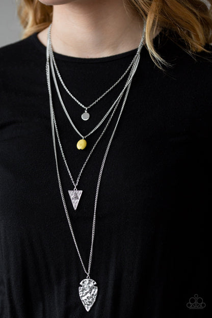 Grounded In ARTIFACT - Yellow Paparazzi Necklace