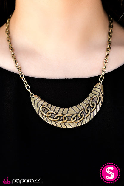 Keep It Under Lock - Brass Necklace