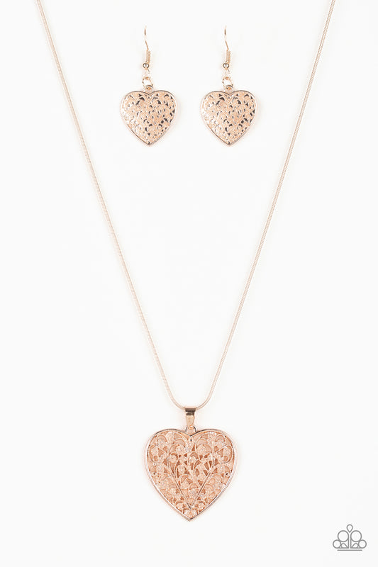 Look Into Your Heart - Rose Gold Necklace