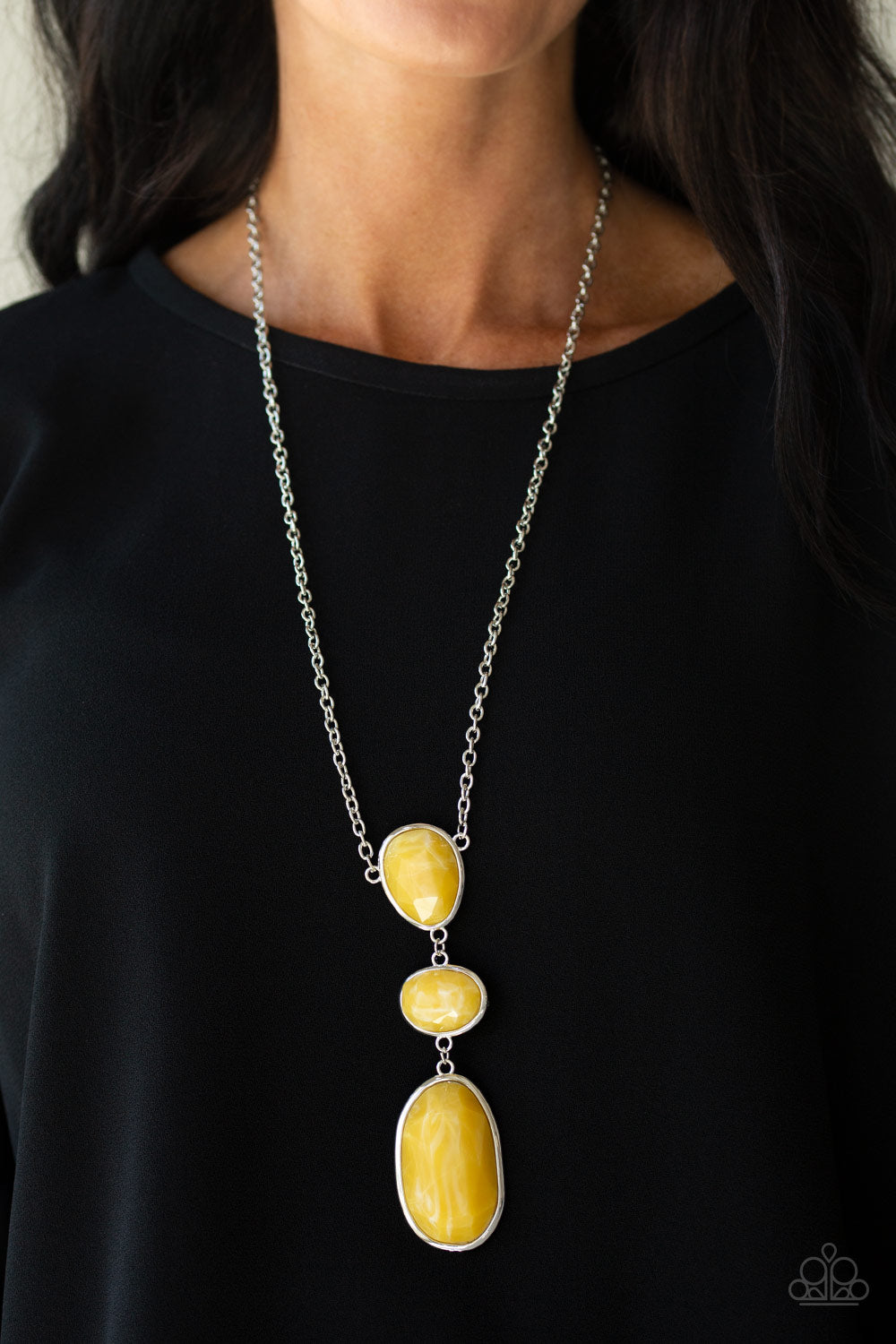 Making An Impact - Yellow Necklace