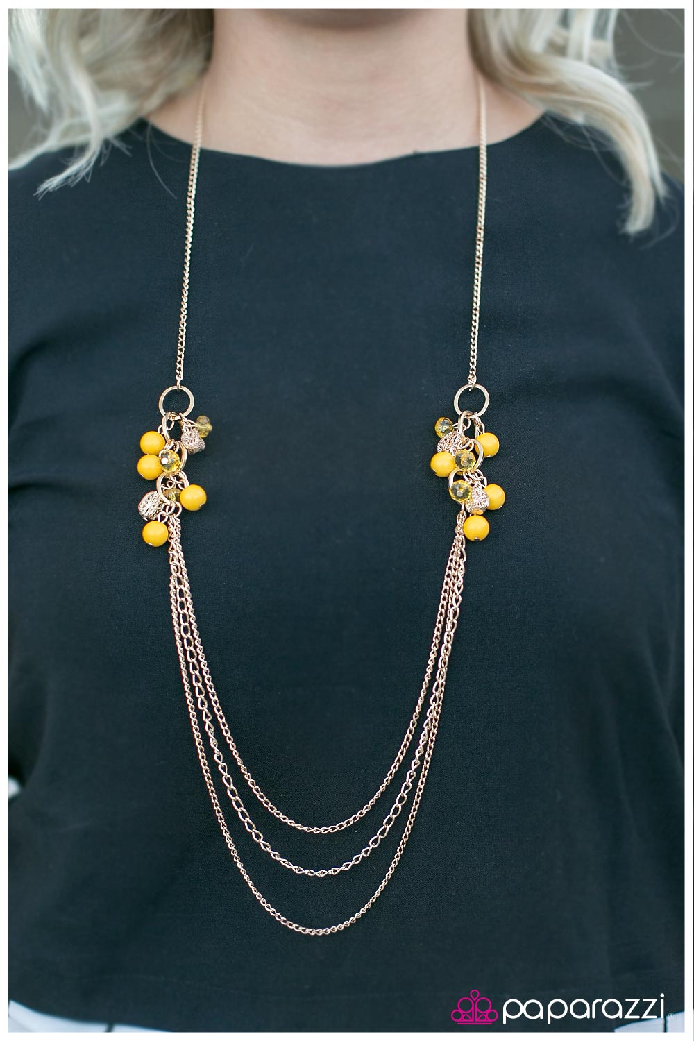 Lifting My Spirits - Yellow Paparazzi Necklace