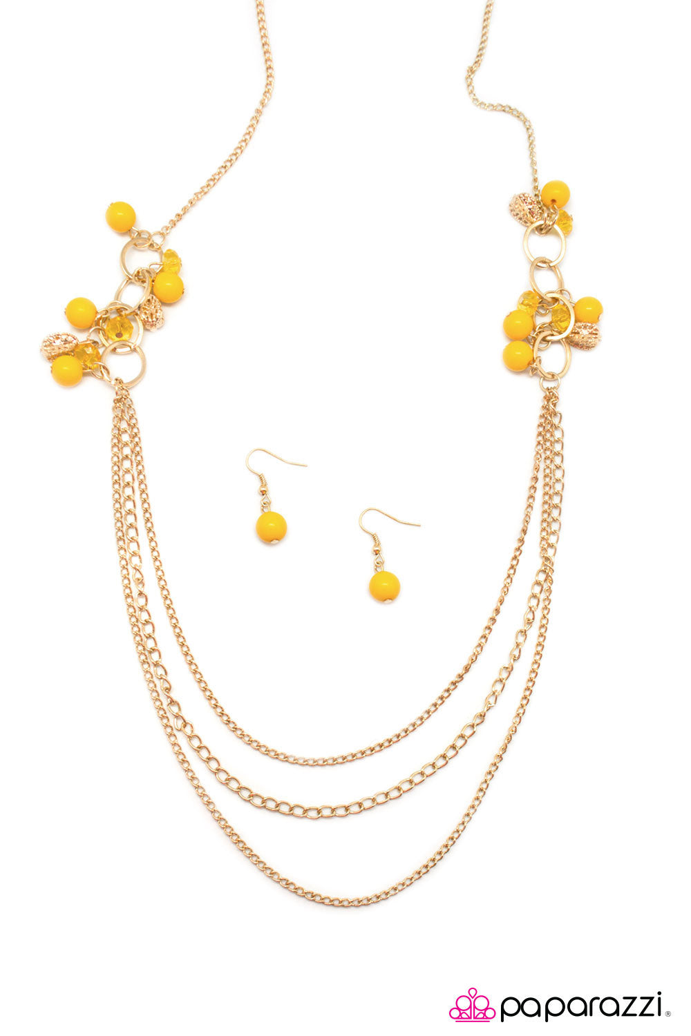 Lifting My Spirits - Yellow Paparazzi Necklace