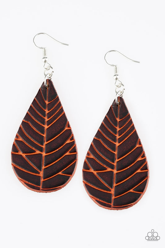 Nature Nouveau - Brown Earrings