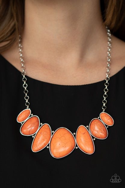 Primitive - Orange Necklace