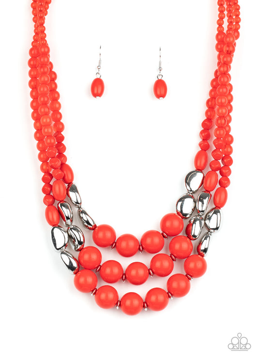 Flamingo Flamboyance - Red Necklace