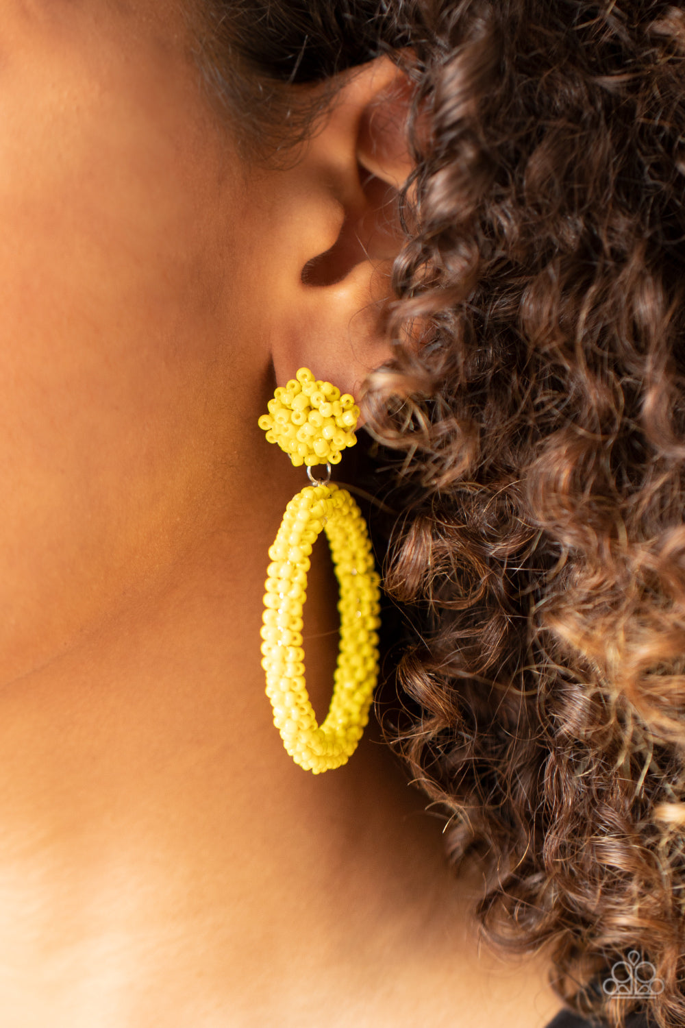 Be All You Can BEAD - Yellow Paparazzi Earring