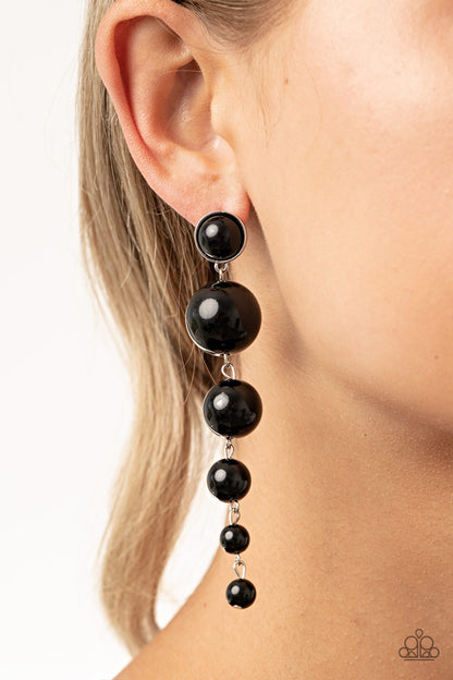 Living a WEALTHY Lifestyle - Black Post Earring