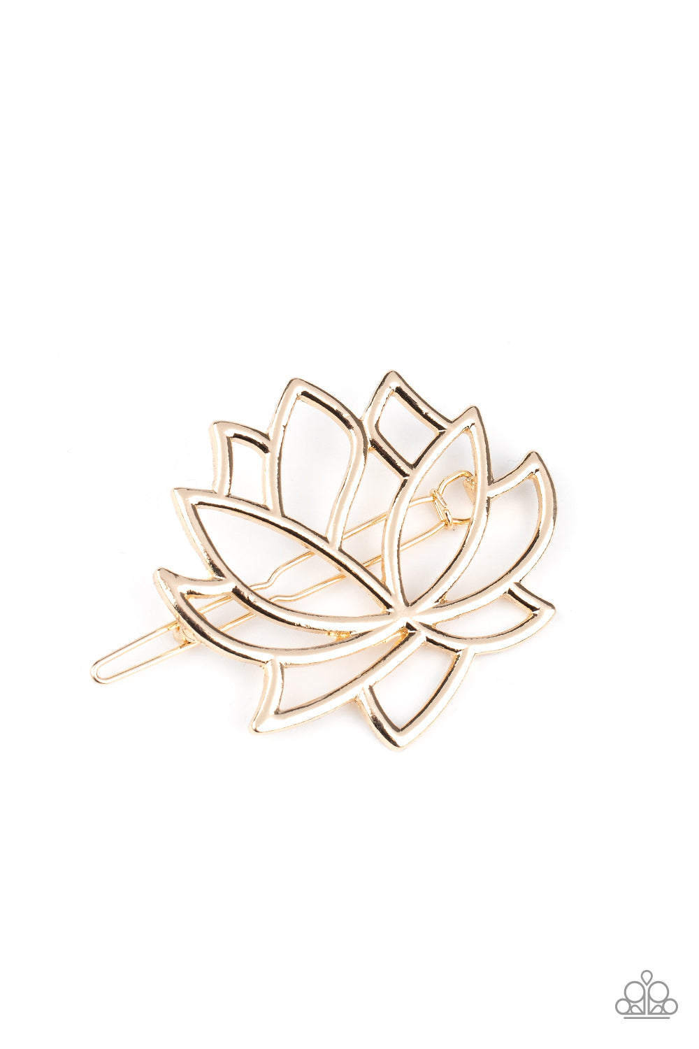 Lotus Pools - Gold Hair Clip