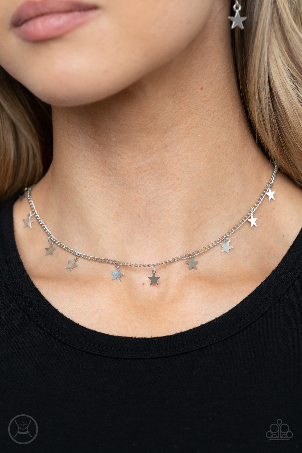 Starry Skies - Silver Choker Necklace