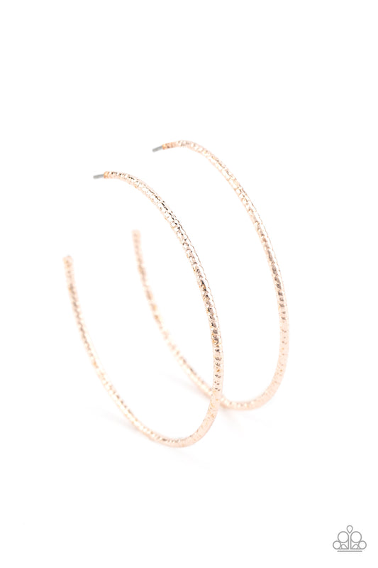 Inclined To Entwine - Rose Gold Paparazzi Earring