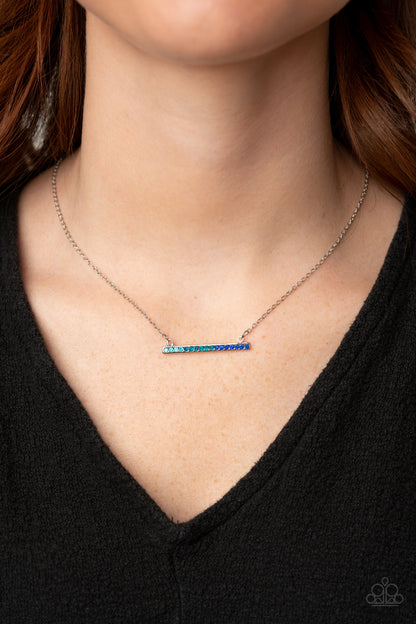 Sparkly Spectrum - Blue Necklace