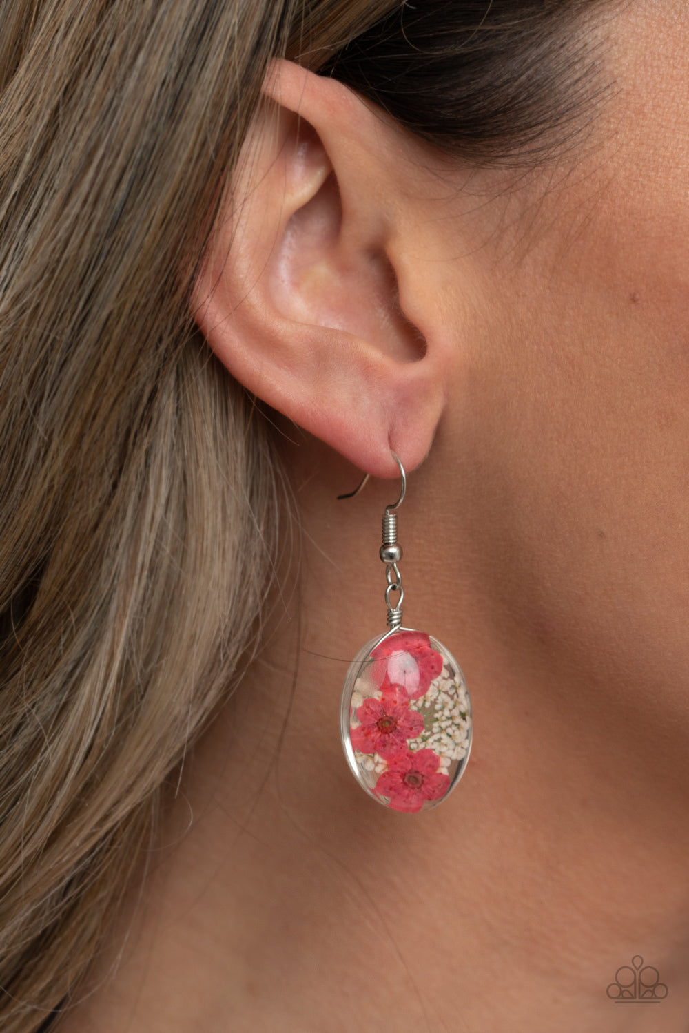 Encased Enchantment - Pink Earring