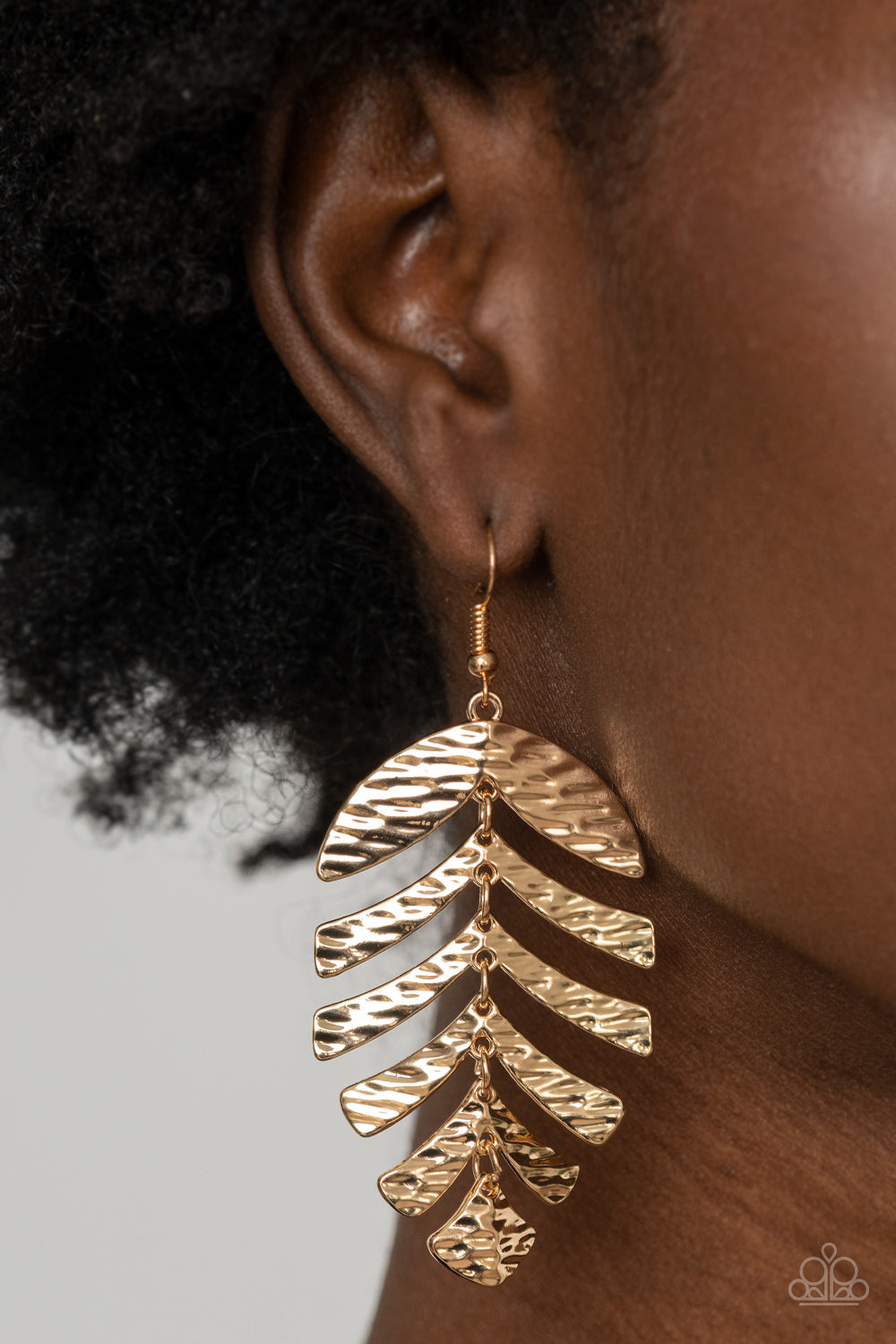 Palm Lagoon - Gold Paparazzi Earring