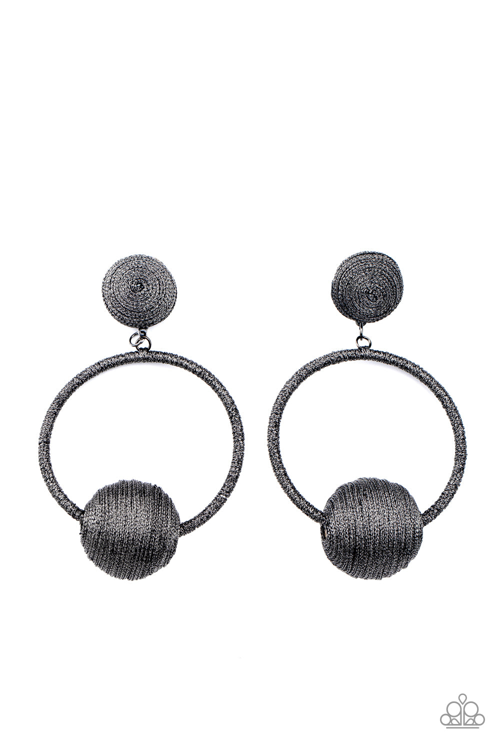 Social Sphere - Black Post Earring