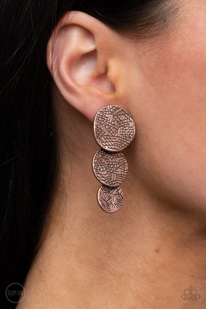 Ancient Antiquity - Copper Paparazzi Earring