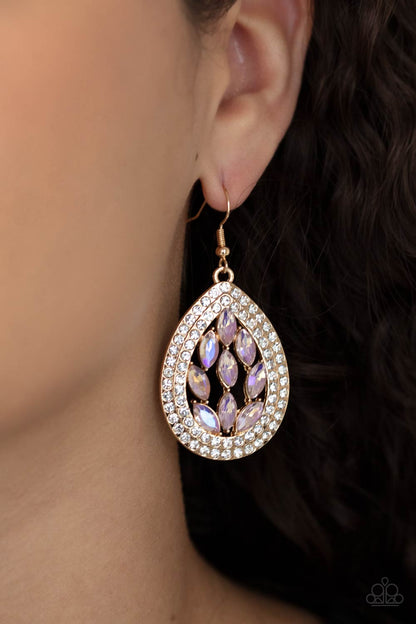 Encased Elegance - Gold Paparazzi Earring