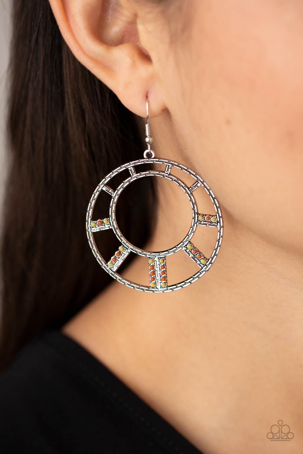 Fleek Fortress - Multi Paparazzi Earring