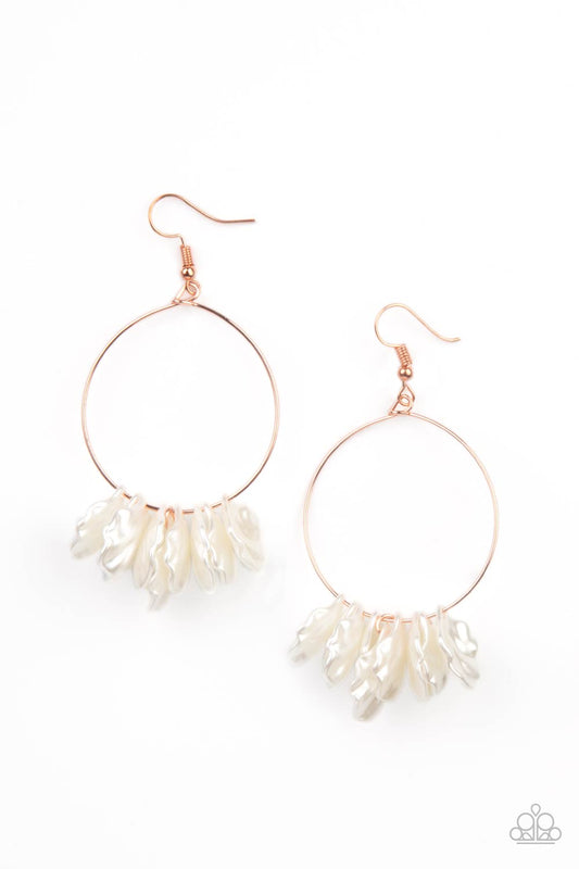 Sailboats and Seashells - Copper Paparazzi Earring