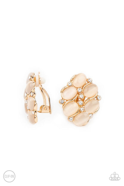 Row, Row, Row Your YACHT - Gold Paparazzi Earring