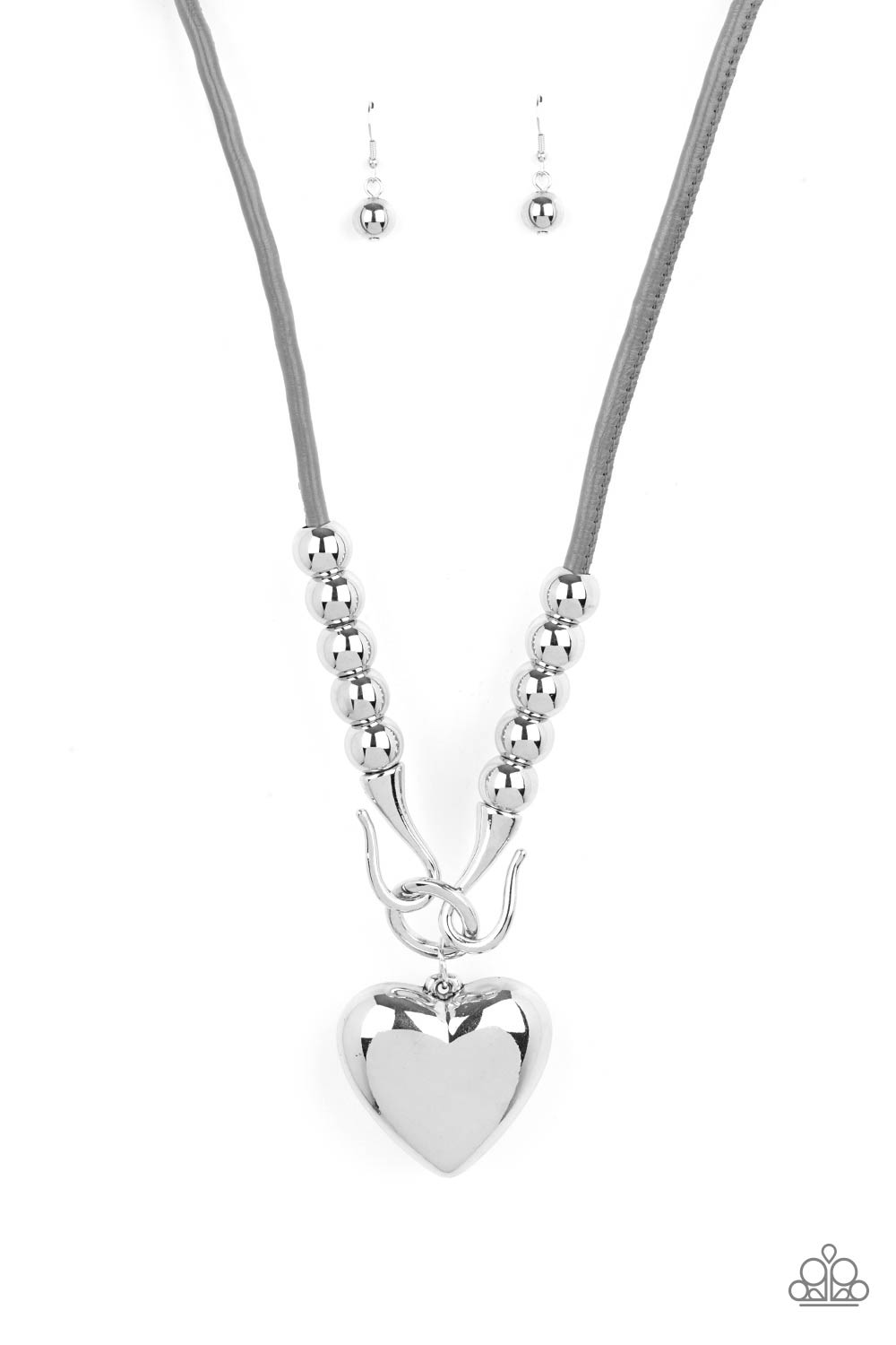 Forbidden Love - Silver Paparazzi Necklace