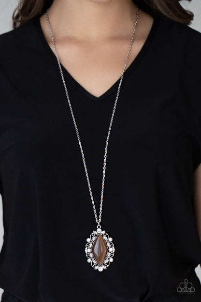 Exquisitely Enchanted - Brown Paparazzi Necklace