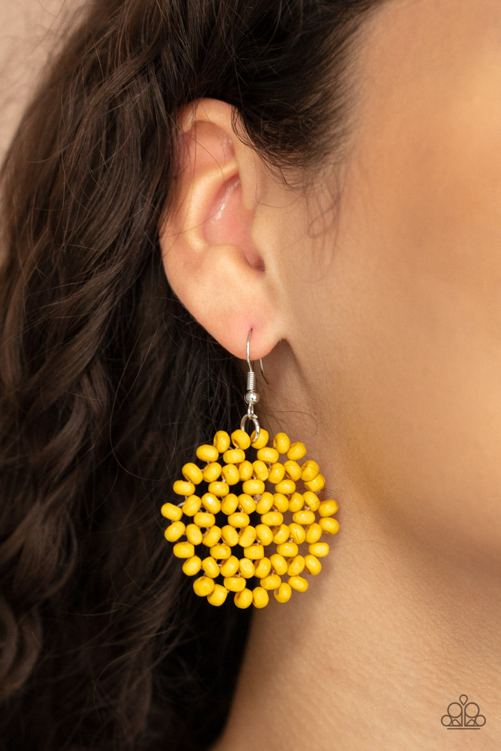 Summer Escapade - Yellow Paparazzi Earring