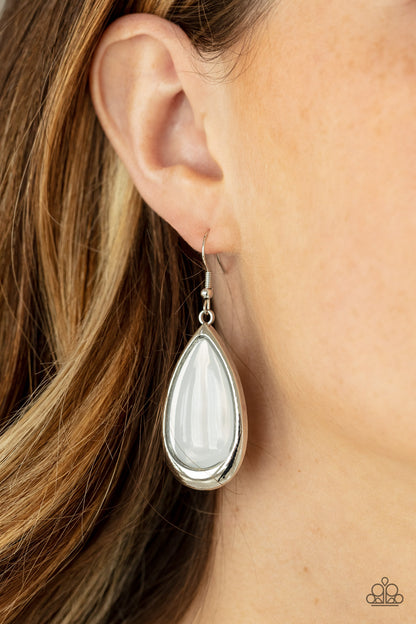 A World To SEER - White Paparazzi Earring