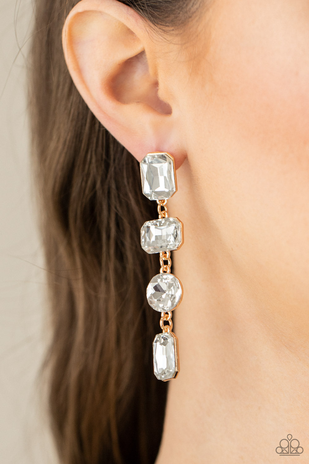 Cosmic Heiress - Gold Paparazzi Earring